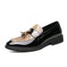 Euro Step Large Size 47 New Pointed Toe Leather Shoes For Men Trendy Sequin Boots British Style Nightclub Dress Loafers_vogvips.com