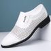 Euro Step 2025 Men's Business Casual Leather Invisible 6cm Pointed Toe Slip-On White Height Increase Shoes 9609_vogvips.com