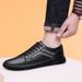 Four-board Shoes Men's Low-top Lace-up Casual Shoes Men's White Shoes_vogvips.com