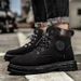 European Warm Series Spring And Autumn New M's 2025 Thick-Soled Martin Work Shoes Fashion Versatile Height-Increasing Yellow Boots Trdy_vogvips.com