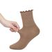 Spring and summer thin white wood ear edge pile socks Japanese JK socks women's Lolita Mary Jane shoes lace mid tube socks_vogvips.com