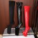 New European And American Cross-Border Black Metal Thin Heel 30cm Over-the-Knee Long Elastic Large Size 44-50 Women's_vogvips.com