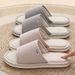 Linen Men's Women Breathable Slides Couples Indoor Non-Slip Soft Flats Casual Comfortable Home Slippers Japanese Style_vogvips.com