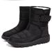 Women Boots 2025 Winter Shoes Woman Waterproof Snow Boots Winter Warm Fur Botas Mujer Korea Style Black Ankle Boots For Women_vogvips.com