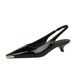 5312 European And American Style Fashionable Party Stiletto Low-cut Women's Shoes, Patent Leather Shiny Metal Toe, Back_vogvips.com