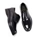 Spring And Autumn New Men's High-heeled Dress Leather With Lace Up Upper, Polished Youth Business Shoes For Men_vogvips.com
