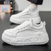 Green Tall Thick Soled Men's Sneakers Fashion Personality Simple And Versatile Youth Casual Shoes Comfortable Durable Sports_vogvips.com