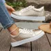 Plus Size 42 Gold Sliver Sneakers Spring Autumn New Women Fashion Lace-up Soft PU Leather Board Ladies Casual Shoes_vogvips.com