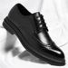 Men's Leather Wedding Dress Shoes Brogue Formal Heightening Brock Business Dress Men's Shoes_vogvips.com
