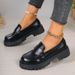 Women's Leather Shoes Spring Thick Sole College Style Single Dress Footwear_vogvips.com