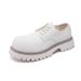 Men's Derby Thick Sole Height Increasing British Style Low Top Work Boots Niche White Leather Shoes 32057_vogvips.com