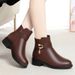 Mom Cotton 2023 New Middle-aged And Elderly Shoes Leather Soft Sole Short Boots Women's Fleece-lined Winter Mid-heel_vogvips.com