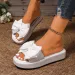 2026 New For Women Wearing Thick Bottom Butterfly Knot One Word Women's Cool Slippers_vogvips.com