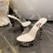Leopard Print Striped Heel Platform Pole Dancing Model Runway High Heel Sandals - Chic & Luxe_vogvips.com
