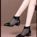 Cool Boots Women's Mesh Women's Sandals Hollow Sandals Thick Heel Pointed Low Heel Net Boots_vogvips.com