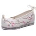 Bow Hanfu Embroidered Shoes For Women, Upturned Toe Shoes, And Han Elements Paired With Ancient Style Clothing To_vogvips.com