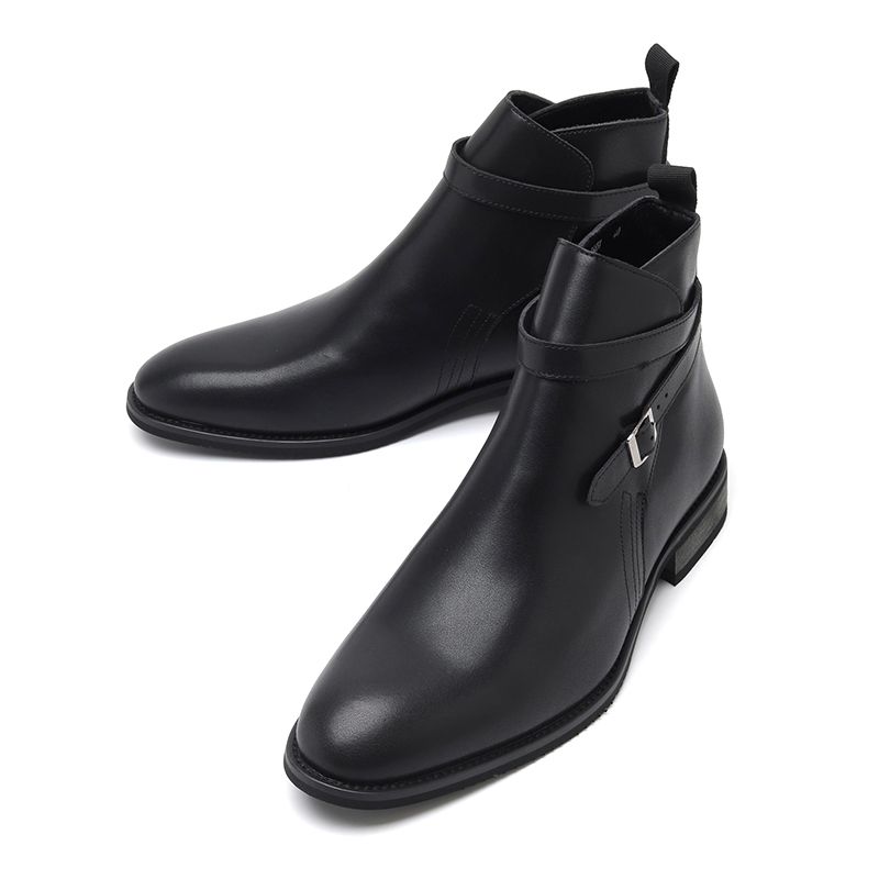 New Leather Spring Men's Shoes High-top Men's Heightening Tooling Martin Boots_vogvips.com