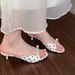 Chuyuji French-style Exquisite Niche Polka Dot Sandals For Women With Bowknot Satin Elegant Open-toe Low-heel Slippers_vogvips.com