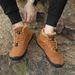 Men's Winter Hiking Boots – Waterproof High-Top Snow Shoes With Fleece Lining, Slip-Resistant & Warm Outdoor Boots For Trekking_vogvips.com