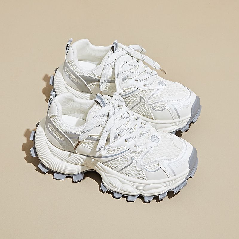 Daddy Shoes Female Student Sports Running Casual Shoes Mesh Breathable_vogvips.com