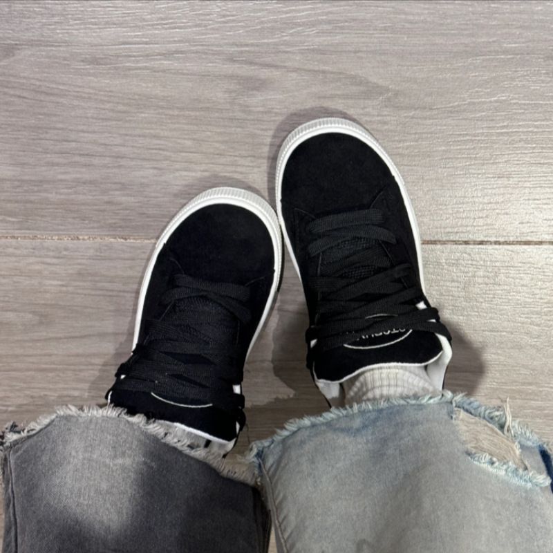 Men's In American Retro College Style, Versatile Casual Black Shoes, Niche Trendy Couple's Sports German Training Shoes_vogvips.com