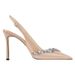 2024 New Summer One-Strap Nude Rhinestone High Heels Sexy Pointed Elegant Closed-Toe Sandals For Women Thin Heel_vogvips.com