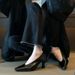 Suitable Commuting Temperament, High Heels, New Black Square Toe, Shallow Mouth, Thick Heel French Women's Singles Shoes_vogvips.com