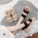 Sandals For Women Wearing Summer New Korean Style Fashionable Cross Strap Instagram Thick Soled Roman Shoes_vogvips.com