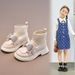 Shoes 2025 Autumn New Ankle Girls' Knitted British Style Short Bowknot Children's Leather Boots_vogvips.com