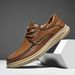 Plus Size Lace Up Men's Shoes Cowhide Spring And Summer Leisure Men's Shoes Gommino Men's Comfortable Leather Outdoor Ca_vogvips.com