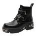Metal Punk Style Martin Boots Thick Sole Heightening Retro Tooling Boots Ruffian Handsome Men's Shoes_vogvips.com