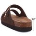 Litfun Classic Leather Women Fashion Suede Flats Sandals Thick Footbed Cork Slides Unisex Outdoor Beach Slippers_vogvips.com