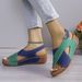 Summer New Women's Flat Wedge Heel Peep-toe Sandals - Plus Size Platform Hollow-out Beach Sandals_vogvips.com