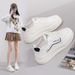 Women's White Sneakers, Autumn Breathable, Ins Korean Version, Versatile Student Sports Casual Shoes, Trendy Sneakers 86_vogvips.com
