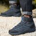 Outdoor Hiking Shoes Men Shoes Mid-top Wear-resistant Anti-slip Comfortable Men Shoes Flat Lace-up Casual Sports Shoes Men_vogvips.com