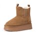 Petite Wool Boots For Women With 9cm Hidden Heel, Thick Sole Platform, Small Size Women's 31 32 33 Snow Cotton Shoes_vogvips.com