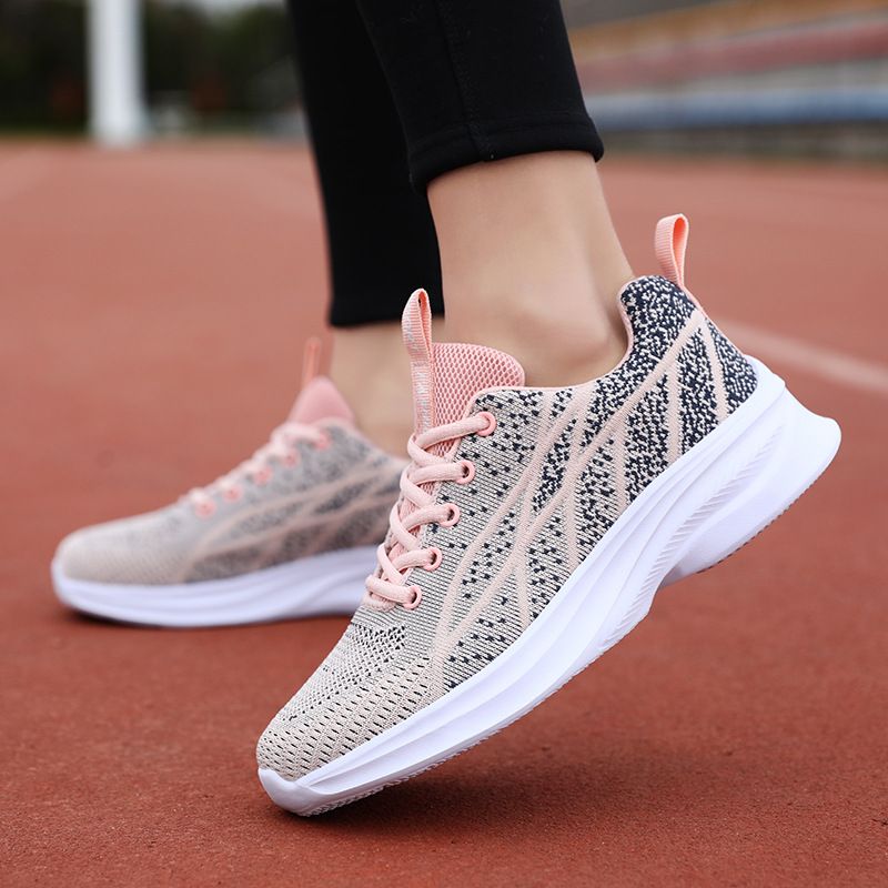 Shoe Factory Direct Sales Women's Shoes Sports Shoes 2024 Spring New Running Shoes Women's Mesh Breathable Casual Shoes Travel Shoes_vogvips.com