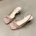 Free Delivery Fashion High Butterfly Dew Sandals Square Toe Slim Heels Women's Shoes_vogvips.com