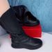 Cross-Border High Tube Soft Leather Warm Long Flat Shoes Winter Plus Velvet Slim Women Boots Black_vogvips.com