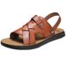 Men’s Shoes Men's Sandals Summer New Outdoor Breathable Soft Bottom Beach Shoes British Style Trend Large Size Sandals For Men_vogvips.com