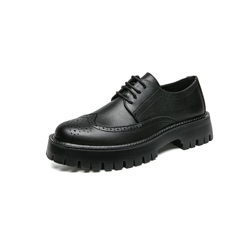 New Brock Big Head Leather Shoes Youth Low Top Outdoor Lace-up Casual Shoes_vogvips.com