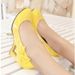 Women's Chunky Heel Patent Leather Loafers, Bow Decor, Comfortable Lightweight Casual Shoes, Waterproof, Easy To Pack, White Plus Size Availa_vogvips.com