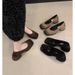 High Thick Heels, Versatile Anti Slip Shoes, 2025 New Spring And Autumn French Style Shallow Mouth Mary Jane Women's_vogvips.com