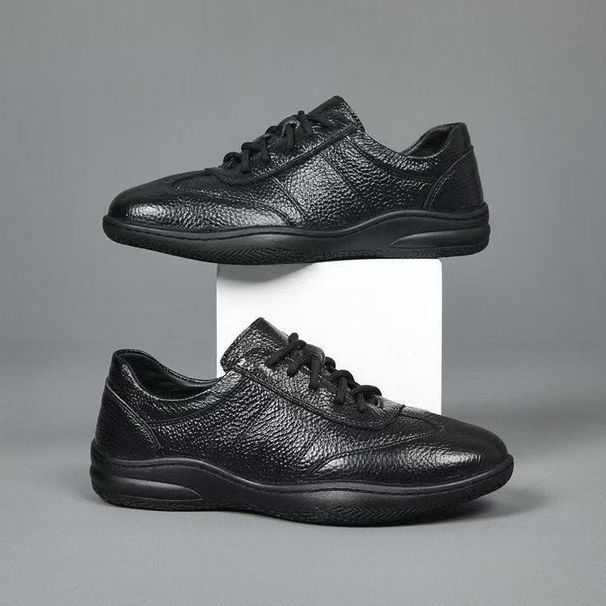 2025 Summer New Sandals Genuine Hollow Breathable Casual Leather Versatile Men's Shoes Soft Sole_vogvips.com