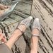Cowhide Version~ Genuine Leather Wrinkled Flat Retro Granny Soft Sole Silver Mary Jane Women's Single Ballet Shoes_vogvips.com