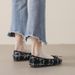 Round Head Small Fragrant Single Shoes Women's Flat Bottom Shallow Mouth French Versatile Bow Doudou Shoes_vogvips.com