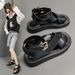 Women's Shoes Internet Celebrity Sandals For Women Summer Summer New Style Student Comfortable Korean Thick Bottom Fairy Style Cross Roman Shoes_vogvips.com