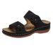 2025 Autumn New Plus Size Women's Shoes With Solid Color Hollow Out Casual Flower Toe Slippers In The Middle Heel_vogvips.com