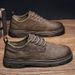 Martin Boots 2025 New Black Leather Trendy Casual Work Wear-resistant Spring Men's Shoes Breathable For Autumn Winter_vogvips.com