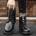 New Leather Spring Men's Shoes High-top Men's Heightening Tooling Martin Boots_vogvips.com
